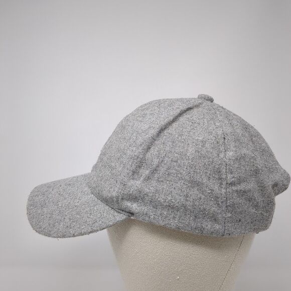 Unbranded Strapback Hat Gray One Size Adjustable 6 Panel Blank Wool - Picture 3 of 8